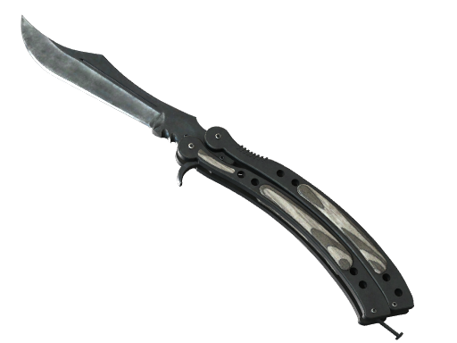 ★ Butterfly Knife | Black Laminate (Well-Worn)