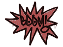 Artwork for Sealed Graffiti | BOOM (Blood Red)