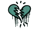 Artwork for Sealed Graffiti | Broken Heart (Frog Green)