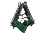 Artwork for [BS] SV Dual Berettas | Polished Malachite