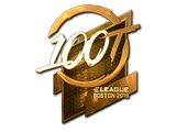 Artwork for Sticker | 100 Thieves (Gold) | Boston 2018