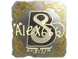 Artwork for Sticker | alex666 (Gold) | Austin 2025