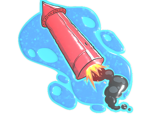 Sticker | Big Red Rocket (Glitter) - CS2 Sticker