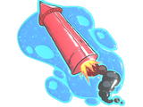 Artwork for Sticker | Big Red Rocket (Glitter)