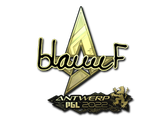 Artwork for Sticker | blameF (Gold) | Antwerp 2022