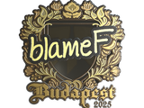 Artwork for Sticker | blameF (Gold) | Budapest 2025