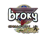 Artwork for Sticker | broky (Glitter, Champion) | Antwerp 2022