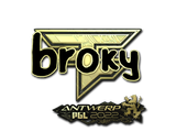 Artwork for Sticker | broky (Gold) | Antwerp 2022