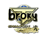 Artwork for Sticker | broky (Gold, Champion) | Antwerp 2022
