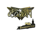Artwork for Sticker | cadiaN (Gold) | Stockholm 2021