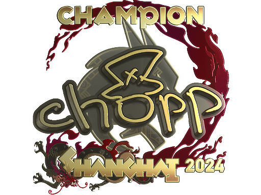 Sticker | chopper (Gold, Champion) | Shanghai 2024