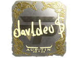 Artwork for Sticker | dav1deuS (Gold) | Austin 2025
