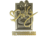 Artwork for Sticker | dav1g (Gold) | Copenhagen 2024