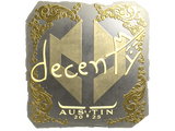 Artwork for Sticker | decenty (Gold) | Austin 2025