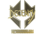 Artwork for Sticker | decenty (Gold) | Copenhagen 2024