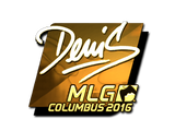 Artwork for Sticker | denis (Gold) | MLG Columbus 2016