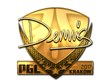 Sticker | dennis (Gold) | Krakow 2017