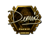 Sticker | dennis (Gold) | London 2018