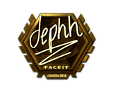 Sticker | dephh (Gold) | London 2018