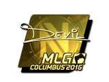 Artwork for Sticker | DEVIL (Gold) | MLG Columbus 2016