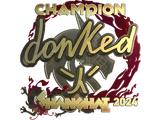 Artwork for Sticker | donk (Gold, Champion) | Shanghai 2024