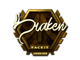 Sticker | draken (Gold) | London 2018