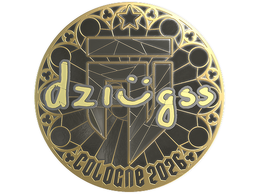 Sticker | dziugss (Gold) | Cologne 2026