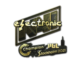 Artwork for Sticker | electroNic (Gold) | Stockholm 2021