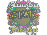 Artwork for Sticker | FlameZ (Embroidered, Champion) | Budapest 2025