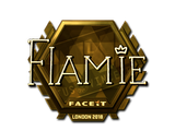 Artwork for Sticker | flamie (Gold) | London 2018
