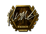 Artwork for Sticker | flusha (Gold) | London 2018