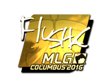 Artwork for Sticker | flusha (Gold) | MLG Columbus 2016