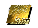 Artwork for Sticker | GeT_RiGhT (Gold) | MLG Columbus 2016