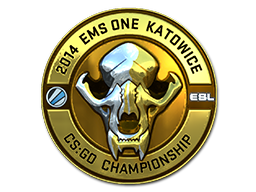 Sticker | Gold ESL Skull | Katowice 2014