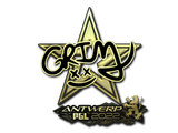 Artwork for Sticker | Grim (Gold) | Antwerp 2022