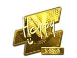 Sticker | Happy (Gold) | Atlanta 2017