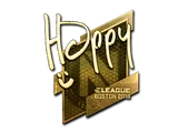 Sticker | Happy (Gold) | Boston 2018