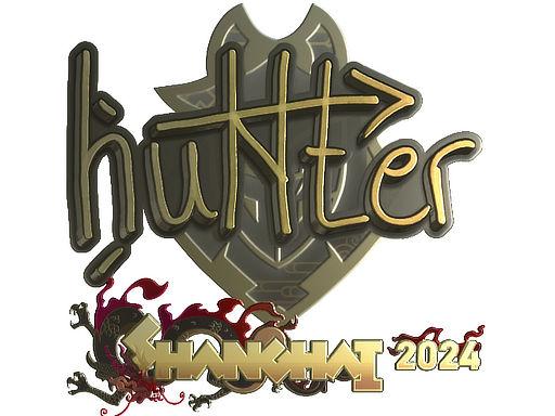 Sticker | huNter- (Gold) | Shanghai 2024