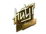 Artwork for Sticker | hutji (Gold) | Boston 2018