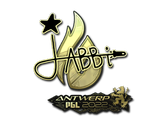 Artwork for Sticker | jabbi (Gold) | Antwerp 2022