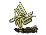 Artwork for Sticker | juanflatroo (Gold) | Antwerp 2022