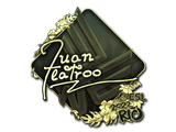 Artwork for Sticker | juanflatroo (Gold) | Rio 2022