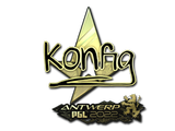 Artwork for Sticker | k0nfig (Gold) | Antwerp 2022