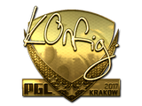 Sticker | k0nfig (Gold) | Krakow 2017