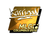 Artwork for Sticker | karrigan (Gold) | MLG Columbus 2016