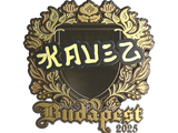 Artwork for Sticker | kauez (Gold) | Budapest 2025