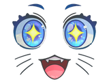 Artwork for Sticker | Kawaii Eyes (Glitter)
