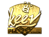 Sticker | keev (Gold) | Krakow 2017