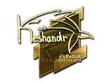 Artwork for Sticker | keshandr (Gold) | Boston 2018