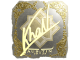 Artwork for Sticker | khaN (Gold) | Austin 2025